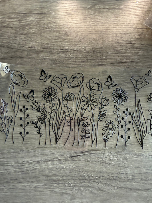 black flowers