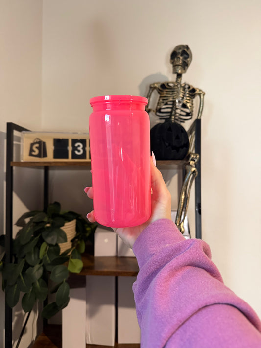 Acrylic hot pink cup
