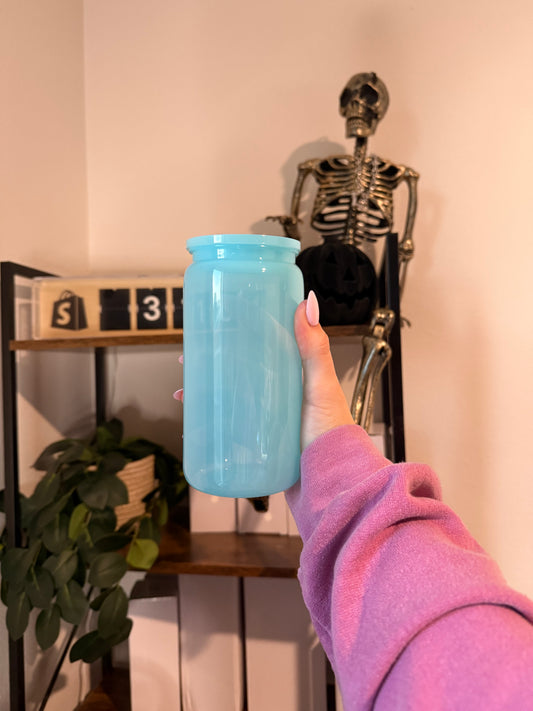 Acrylic light blue cup