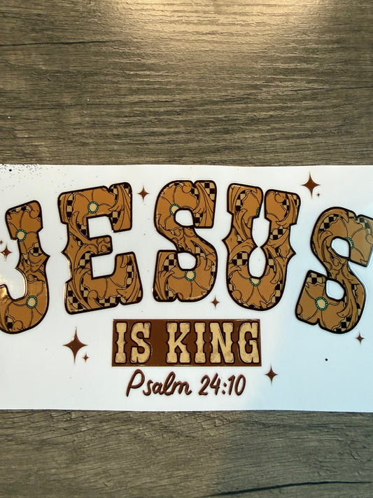 Jesus is king decal