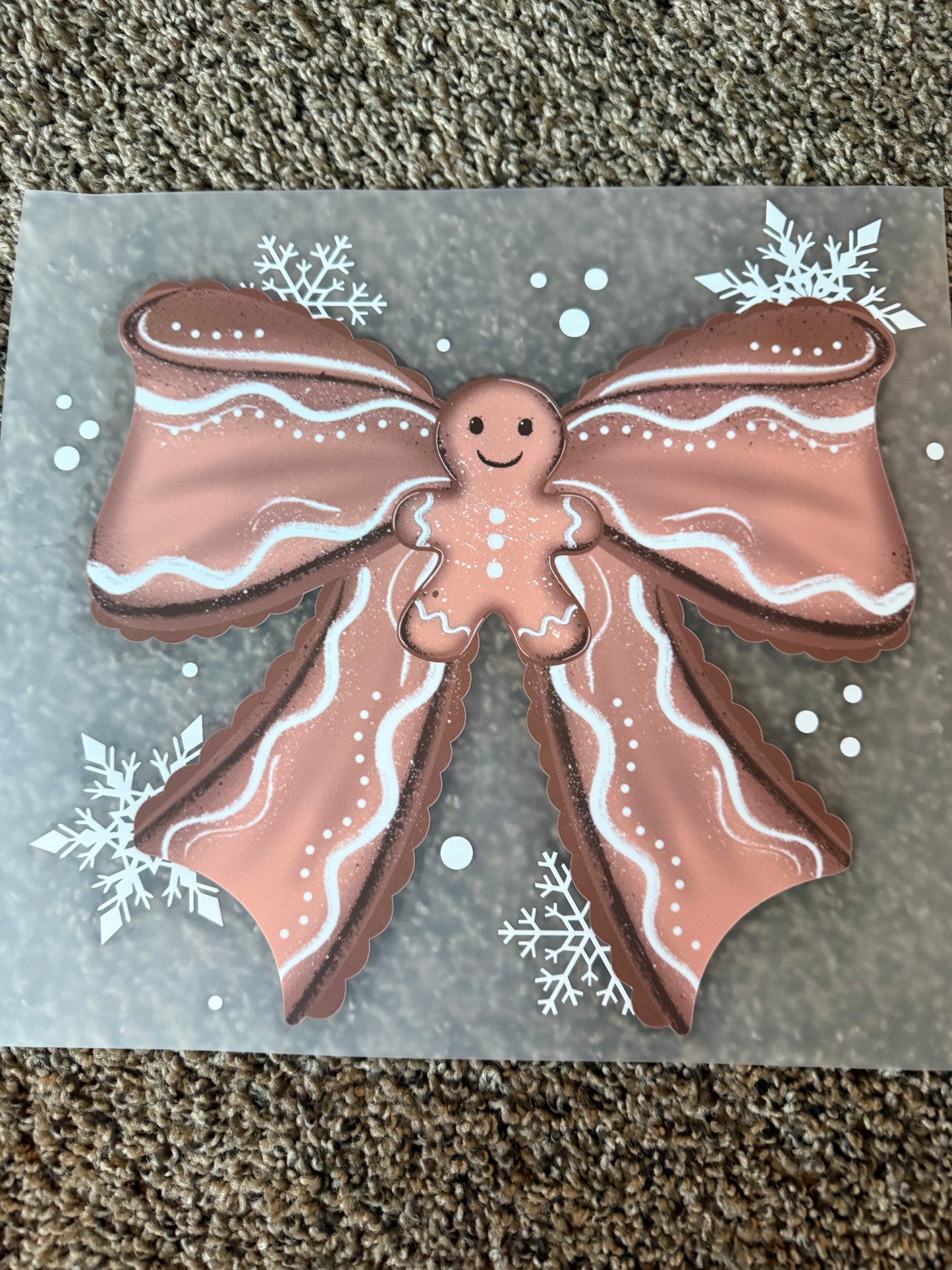 Christmas bow transfer