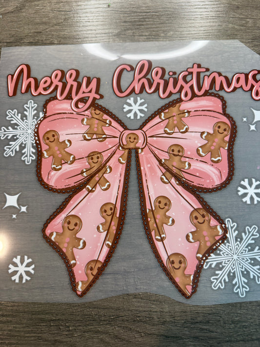 christmas bow transfer
