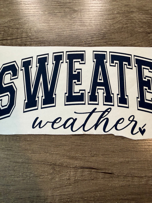 navy PUFF sweater transfer