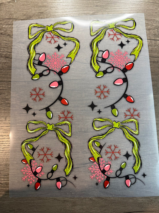 Christmas bow transfer