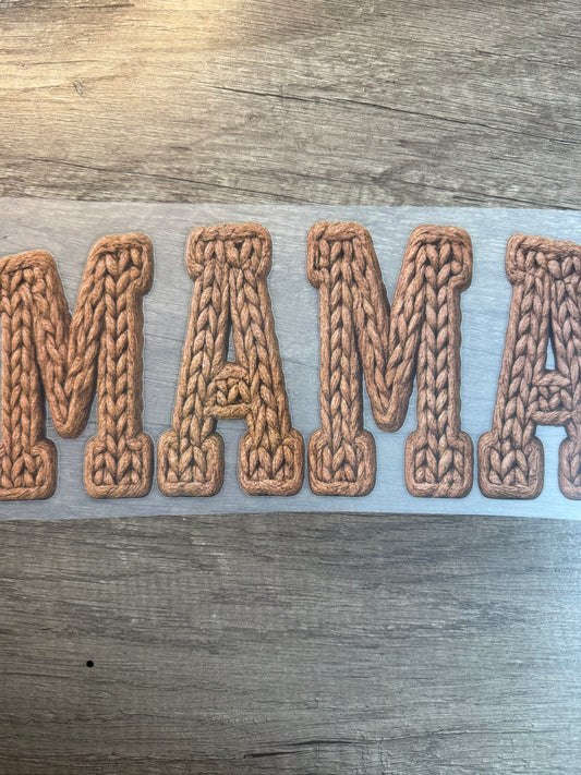 mama faux yarn transfer