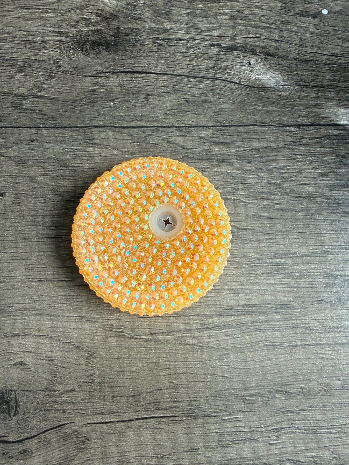 yellow rhinestone lid
