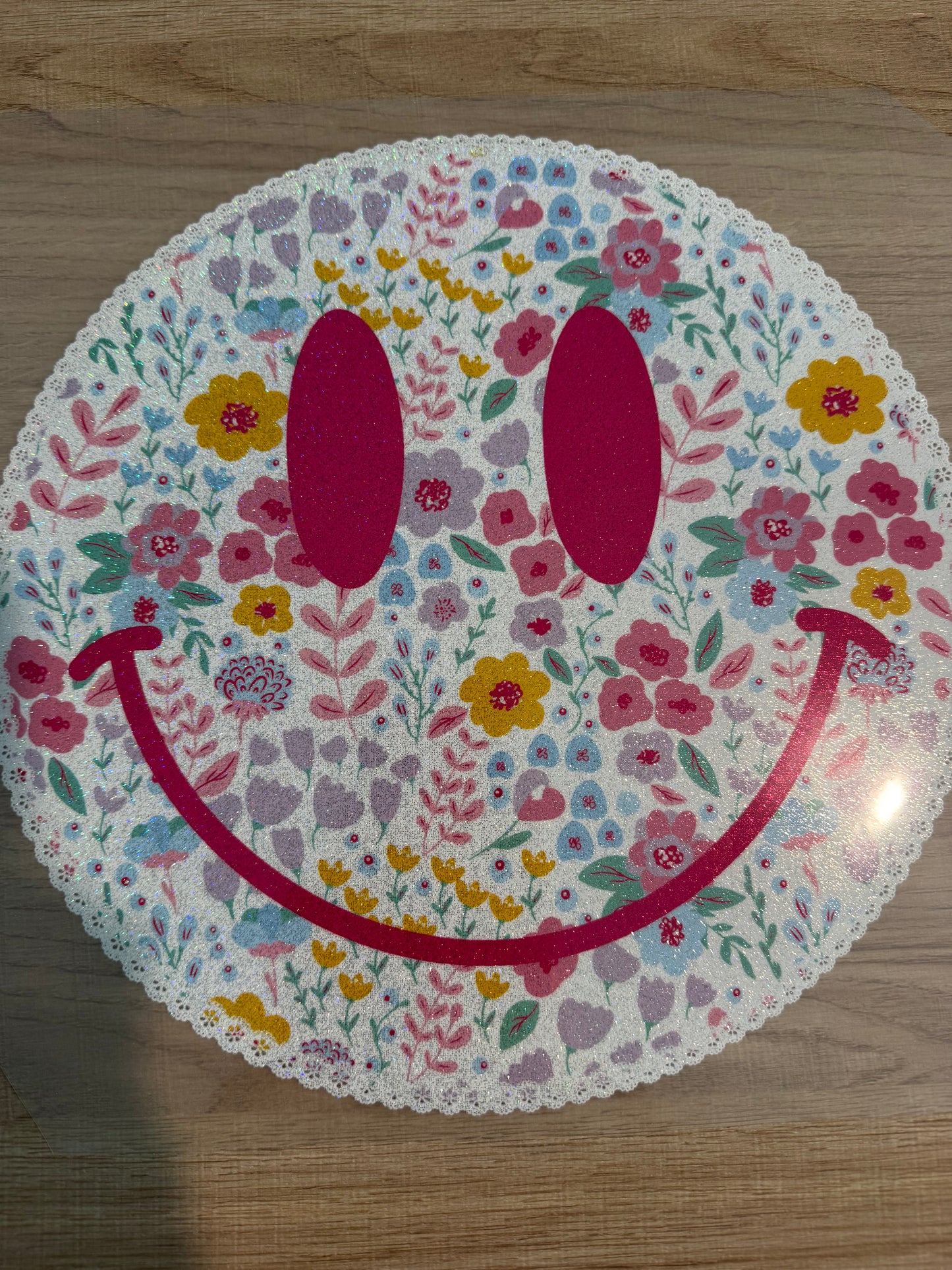 glitter smile transfer