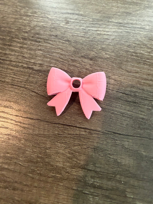 bow straw topper PINK