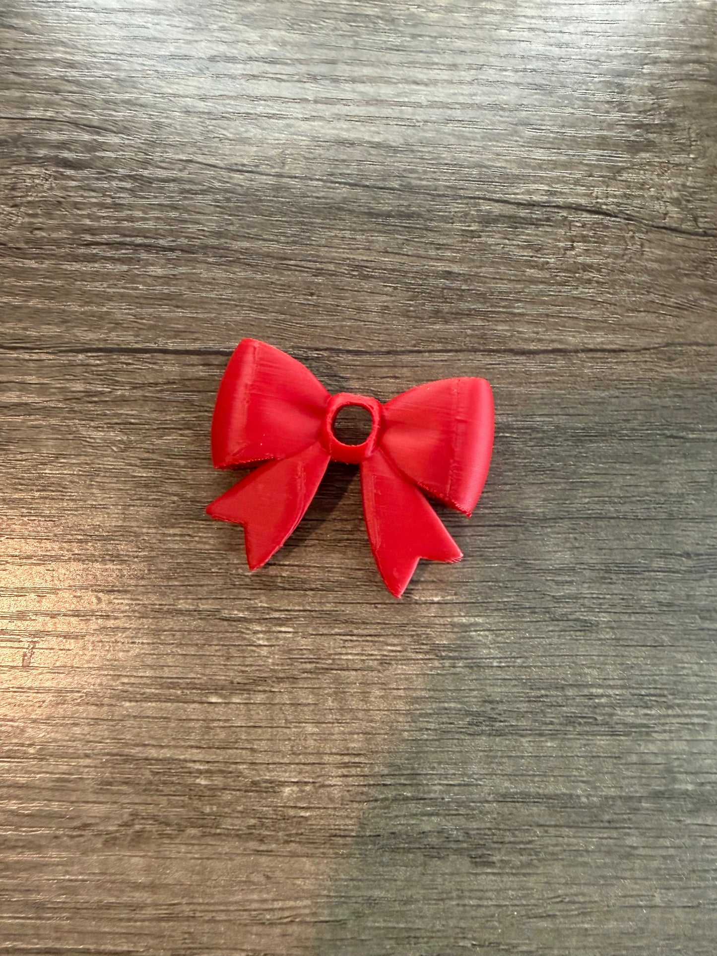 bow straw topper RED