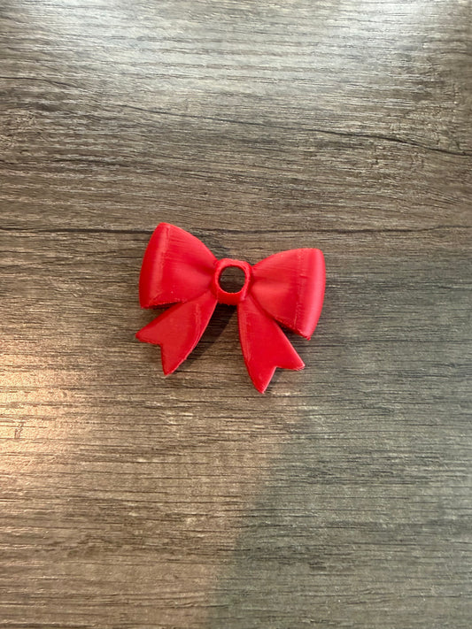 bow straw topper RED