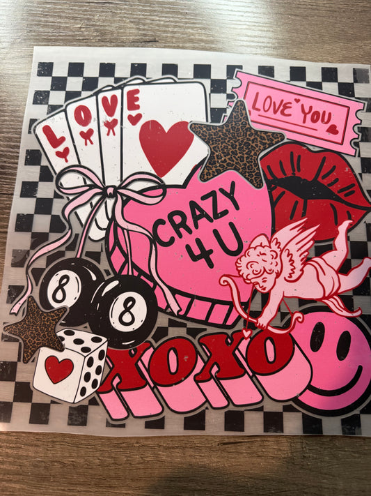 Valentines Retro Transfer